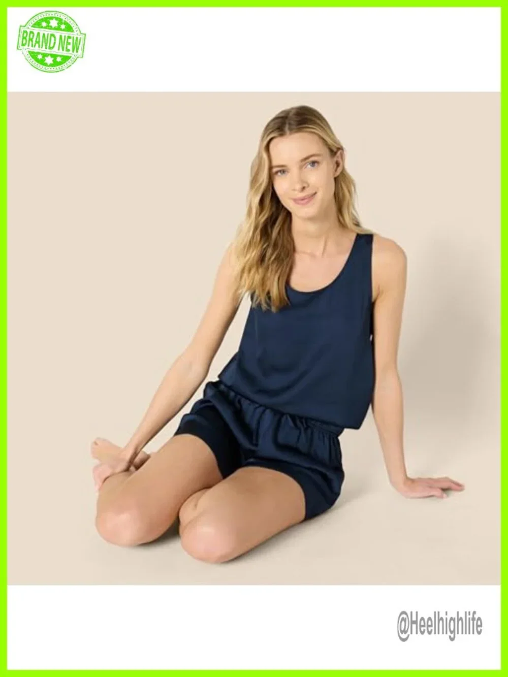Satin Tank Top and Short Pajama Set